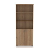 Cumpara ieftin Dulap biblioteca STANDARD 80 x 40 x 192 cm PAL 2 usi stejar DULAP BIBLIOTECA STANDARD 80X40X192CM PAL 2USI 3POL STEJAR
