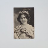 Carte Postala tematica de sarbatori: Rusalii Fericite!, circulata cu timbru in anul 1910 Sannicolau Mare / Banat / Romania / Austro- Ungaria