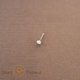 Piercing din argint cu cristal zirconia mare - realizat in Thailanda