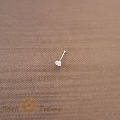 Piercing din argint cu cristal zirconia mare - realizat in Thailanda