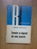 b1d Ion Heliade Radulescu - Suvenire si impresii ale unui proscris