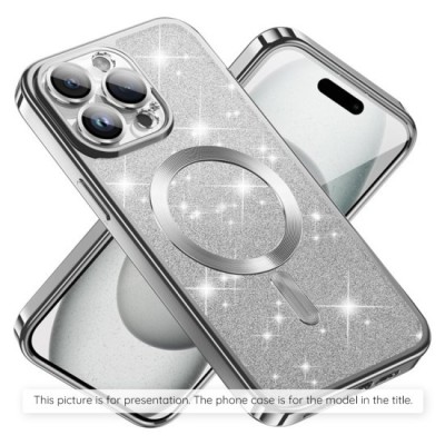 Husa pentru Samsung Galaxy A36 5G - Techsuit Luxury Glitter MagSafe - Silver foto