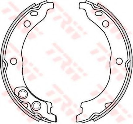Set saboti frana, frana de mana PEUGEOT BOXER caroserie (244) (2001 - 2016) TRW GS8715