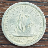 (M1947) MONEDA BRITISH CARIBBEAN TERRITORIES - 10 CENTS 1955, Australia si Oceania