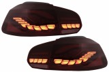 Stopuri Full LED VW Golf 6 VI (2008-2013) Rosu Fumuriu cu Semnal Dinamic Performance AutoTuning, KITT