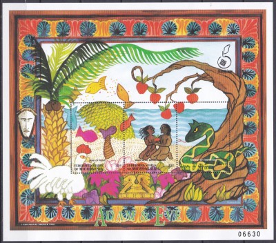DB1 Pictura Naiva Scene Biblice 1998 Micronezia 3 x SS MNH 3 poze foto