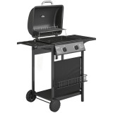 Outsunny Grătar cu plită din fontă | Aosom Romania