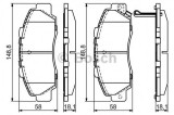 Set placute frana,frana disc HONDA ACCORD VI (CG, CK) (1997 - 2003) BOSCH 0 986 461 142