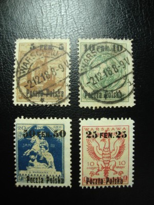 POLONIA VARSOVIA 1918 SERIE SUPRATIPAR foto