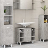 Dulap de baie, gri beton, 60 x 32 x 53,5 cm, PAL, vidaXL