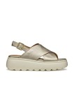 Geox sandale de piele D SPHERICA EC4.1 S femei, culoarea auriu, cu platforma, D45D4A 000KY C2012