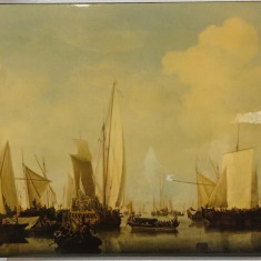 Nave pe drumuri- reproducere William Van del Velde II ( 1658)