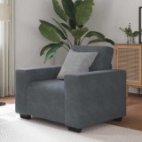 VidaXL Canapea scaun gri &icirc;nchis 60 cm catifea 4105248