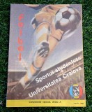Program meci fotbal SPORTUL STUDENTESC Bucuresti - UNIVERSITATEA CRAIOVA (martie 1988)