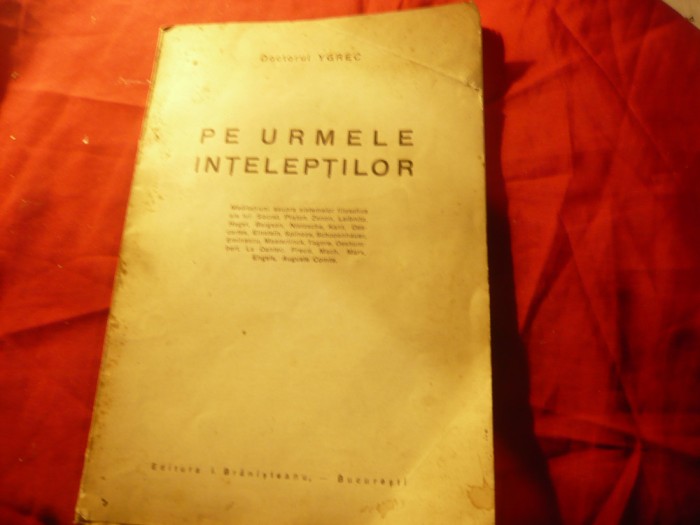 Doctorul Ygrec - Pe urmele inteleptilor -interbelica I.Branisteanu , 93 pag