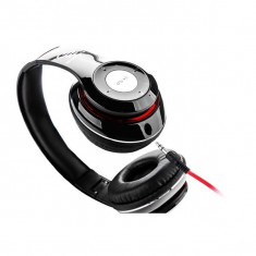 Casti audio fara fir GoGEN HBTM 41BR, Bluetooth, radioFM incorporat, microfon, negru cu rosu foto