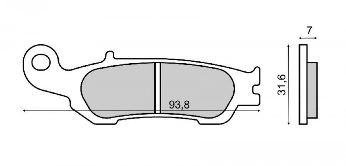 Placute frana (Sinter) Yamaha YZ 250 F 2007-2011 Cod Produs: MX_NEW 225102843RM