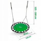 Leagan tip cuib pentru copii Neo-Sport 120 cm 150 kg Verde