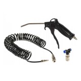 Set de suflat cu pistol, furtun spiralat, cuplaje, 13ATM, Amio