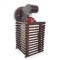 Aplica Exp 6913/1, 1*E27, picior de lemn, abajur mare alb mat, schelet maro
