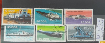 TS21 - Timbre serie DDR 1981 Mi 2651-56 Maritim - Vapoare foto