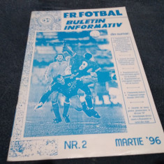 REVISTA FRF FOTBAL BULETIN INFORMATIV NR 2 1996