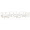 Set mobilier relaxare gradina, 8 piese, alb, lemn masiv de pin