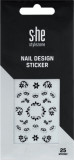 S-he colour&amp;style Stickere pentru unghii, 1 Set