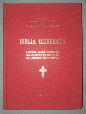Nicodim mitropolitul Moldovei si prof. I. D. Stefanescu - Biblia ilustrata foto