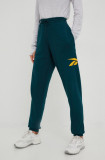 Cumpara ieftin Reebok Classic pantaloni de trening femei, culoarea verde, cu imprimeu