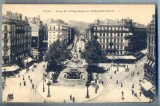 AX 291 CP VECHE -LYON - PLACE DE LA REPUBLIQUE ET MONUMENT CARNOT -1930, Circulata, Printata