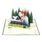 Set 3 piese, felicitare de Craciun, plic si card de scris urari Yumcute, 15 x 20 cm, 16 x 21 cm, 8 x 12 cm, hartie, multicolor