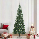 VidaXL Pom de Crăciun Artificial pentru Colț Verde 210 cm PVC și Metal 3397275