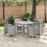 VidaXL Set de dining pentru grădină 5 pcs Gri deschis Polipropilenă