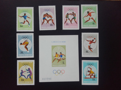 1968 - Jocurile Olimpice de vara - Mexic LP680 + LP681 foto