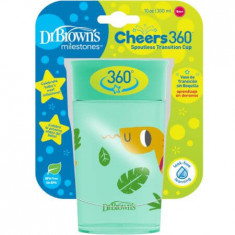 Cana bebelusi Cheers 360, 9 luni+, 300 ml, Verde, Dr Browns