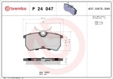 BREMBO P 24 047 PRIME LINE set placute frana,frana disc