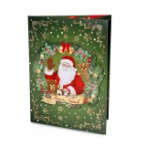 Felicitare Craciun 3D, muzica si plic hartie multicolora II cm 14,5 x 20 H