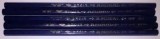 CY - Lot de 5 creioane neincepute nefolosite &quot;Dacia AMIRAL&quot; / Tarii: 3 HB (sectiune hexagon) &amp; 2 Mediu (sectiune cerc) / Romania comunism / Stare!