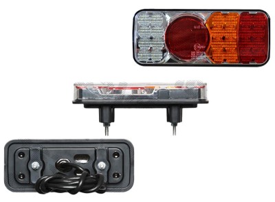 Lampa auto BestAutoVest pentru remorca cu leduri, dreapta, 12/24V, 200x85x40mm, cu mers inapoi , 1 buc. foto