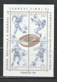 Romania 1998 - #1455 Campionatul Mondial de Fotbal Franta &#039;98 S/S 1v MNH