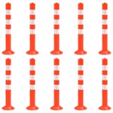 vidaXL Bornă de control trafic, 10 buc., 75 cm, PE