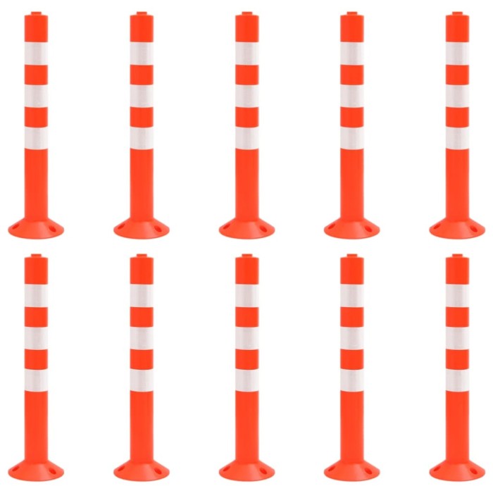 Gossi borna de control trafic, 10 buc., 75 cm, pe