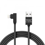 Delight - Cablu de date Lightning, Gamer, execu&Aring;&pound;ie 90&Acirc;&deg; - negru, 2m, 2A Best CarHome