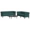 vidaXL Set canapele, 2 piese, verde &icirc;nchis, material textil