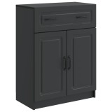 vidaXL Bufet cu sertar Negru 66 x 34,5 x 87 cm Lemn prelucrat 895786