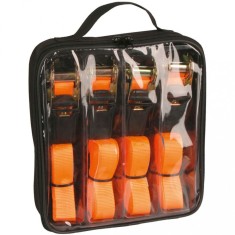 Kerbl Set chinga de fixare cu clichet, 4 buc., 5 m, 500 kg, 37991 foto