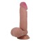 Dildo realistic cu ventuza, lungime 20.5 cm, diametru 4.4 cm, Pretty Love Sliding Skin, TPR, rezistent la apa