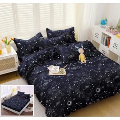 Lenjerie Pat Archon Px007, Bumbac, 4 Piese, Cu Elastic, Negru
