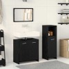 VidaXL Set Mobilier Baie Pe perete 3 pcs Stejar Negru 60 x 33 x 60 cm 3332510